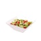 Smarty Had A Party 3 qt. White Square Plastic Serving Bowls (24 Bowls), 24PK 6917-CASE - alternate 2